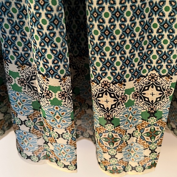 Max Studio Maxi Dress V-neck short sleeves tiered NWT XL - Picture 8 of 10